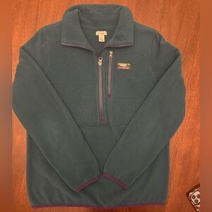L.L. Bean Vintage Quarter Zip Pullover Jacket Size Small